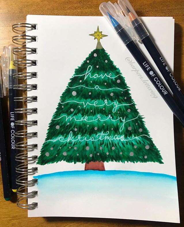 'Christmas Watercolour Card Making ideas for your family' article featured image.