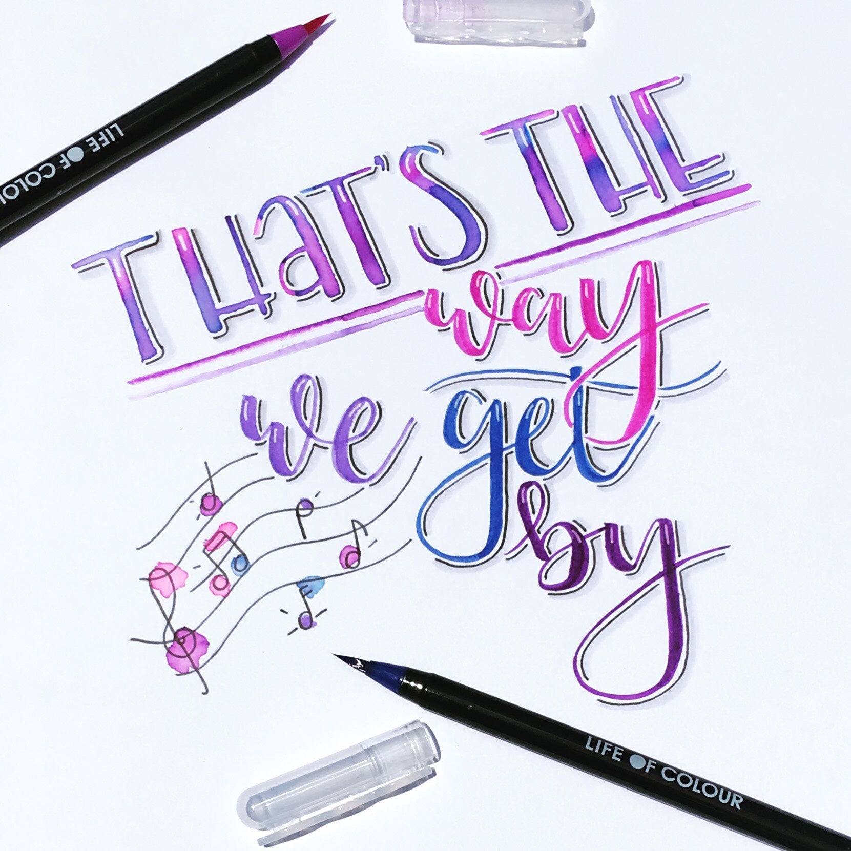 6 Brush Pens For Lettering Beginners - Happy Hands Project