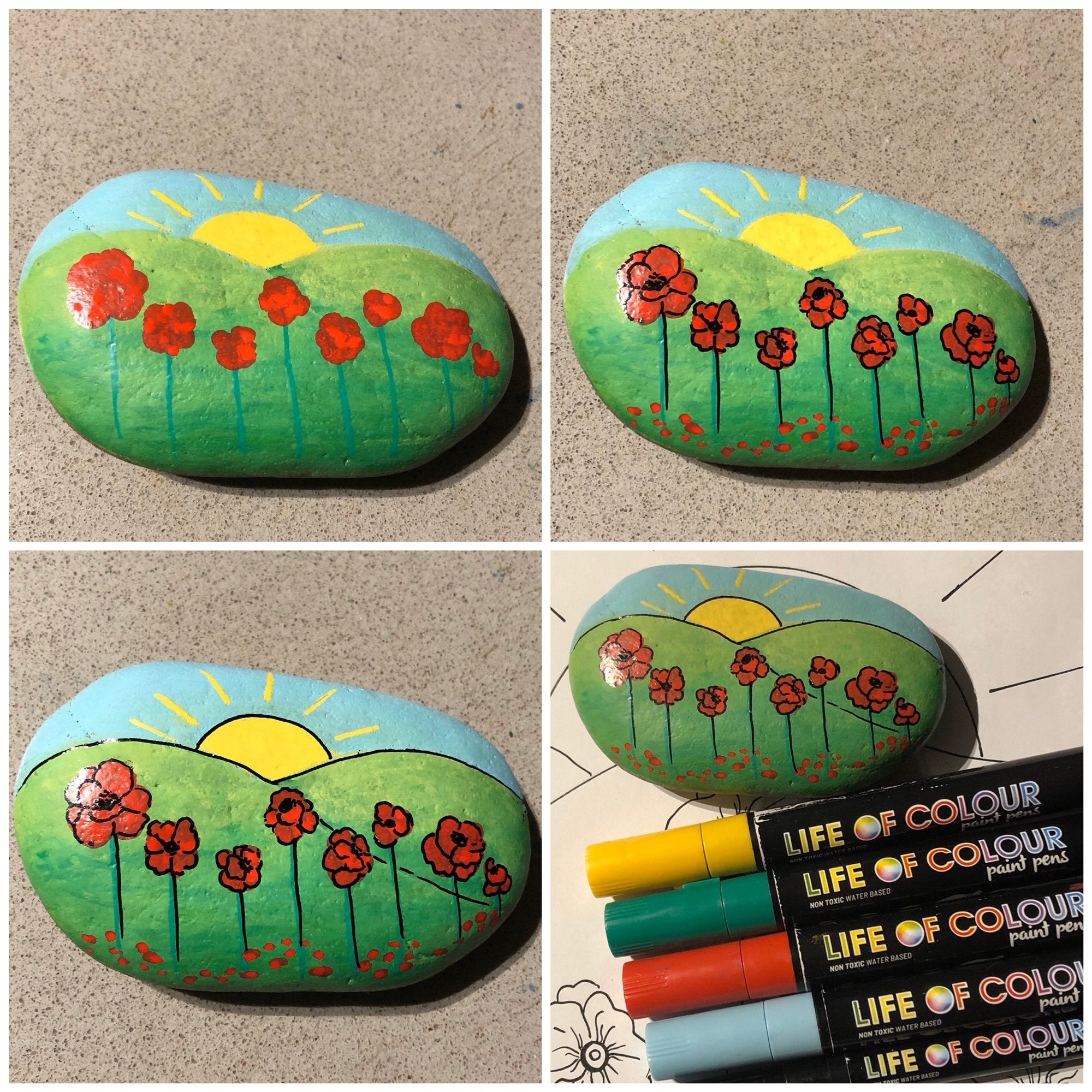 'Anzac Day rock painting ideas' article featured image.