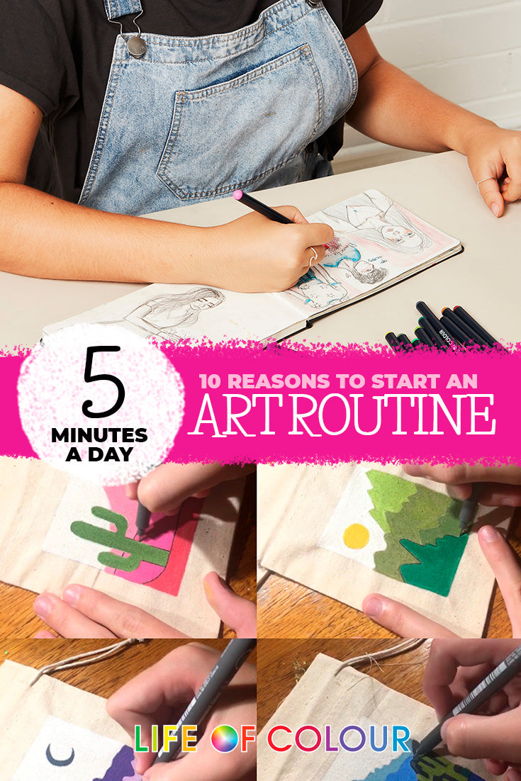 '10 reasons to create an art routine that you’ll love' article featured image.