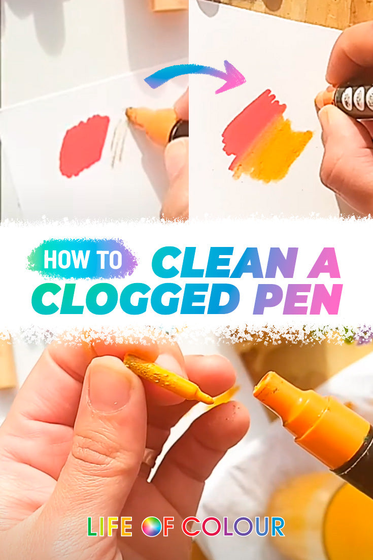 'Paint Pen Care: How to clean a dry, clogged or dirty paint pen' article featured image.