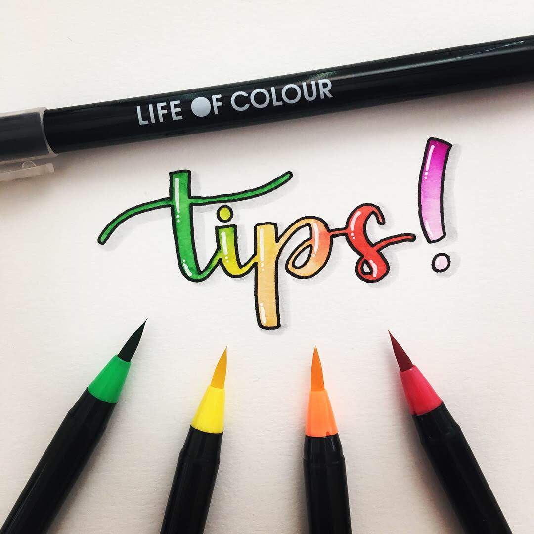 'How to Letter with Life of Colour Watercolour Brush Pens' article featured image.