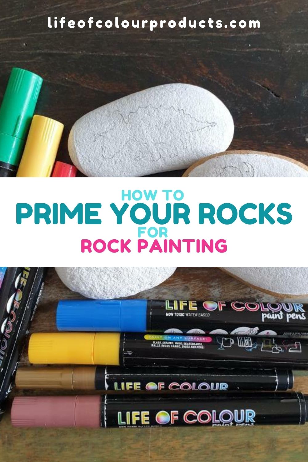 'How to prime your rocks for rock painting' article featured image.