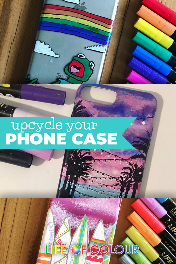 'Colourful art ideas to make your old phone case shine' article featured image.