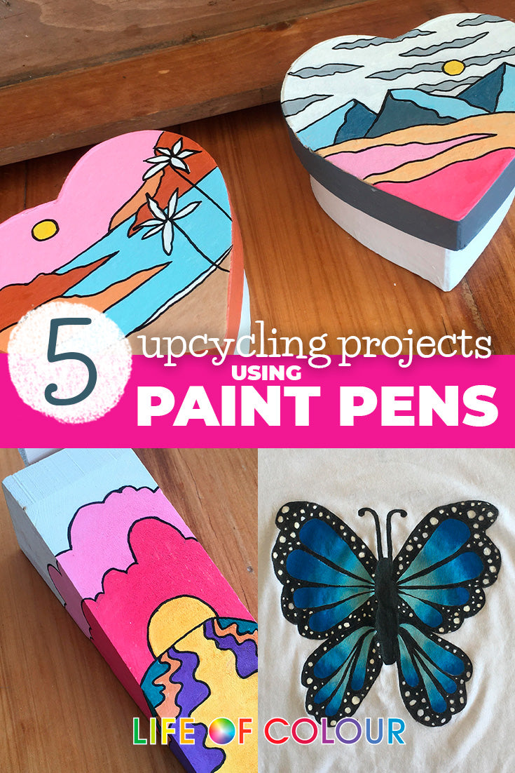 '5 Fun upcycling projects to try at home using Paint pens' article featured image.