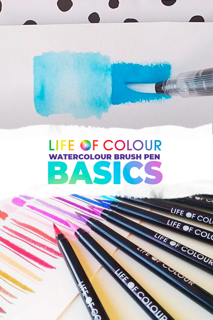 'Life of Colour watercolour brush pen basics' article featured image.