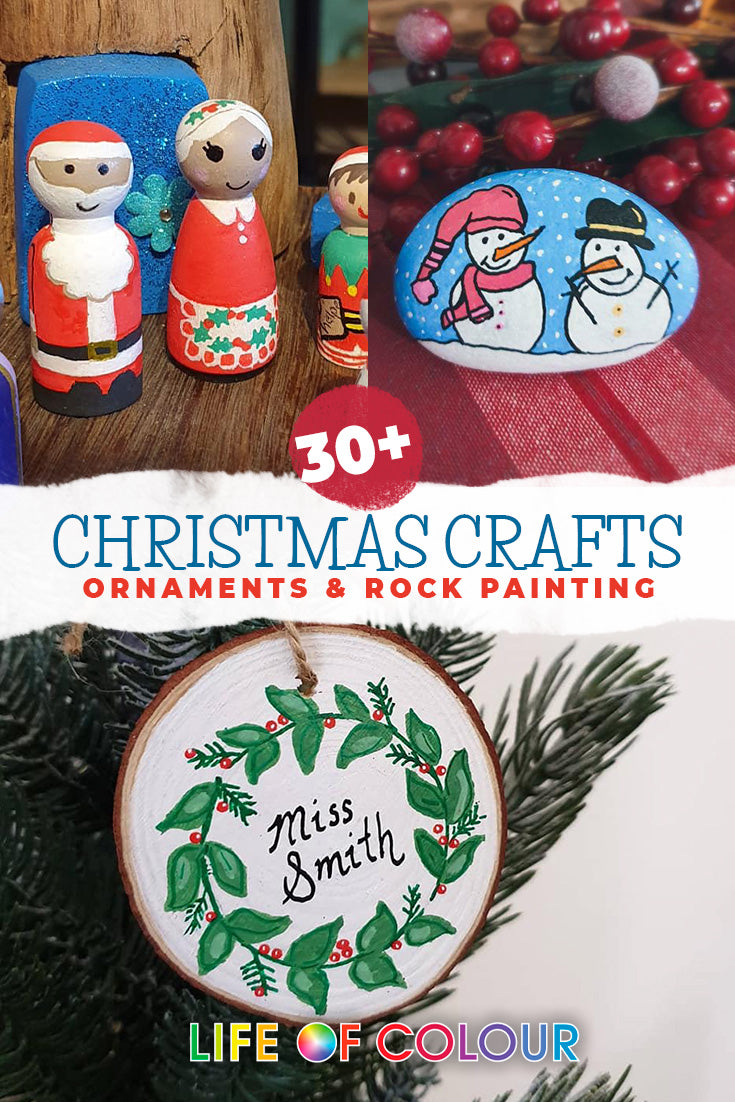 '30+ wonderful Christmas crafts and painted rocks you'll love to make' article featured image.