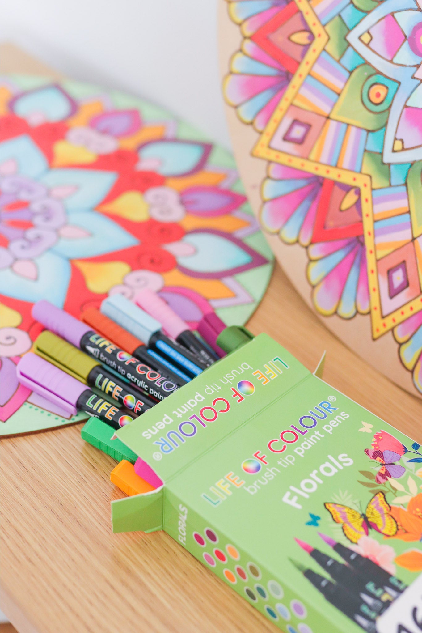 Life of Colour Mandala Painting Kit - The Phoenix (Florals)