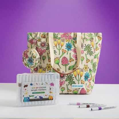 DIY Doodle Bag - Wildflower design