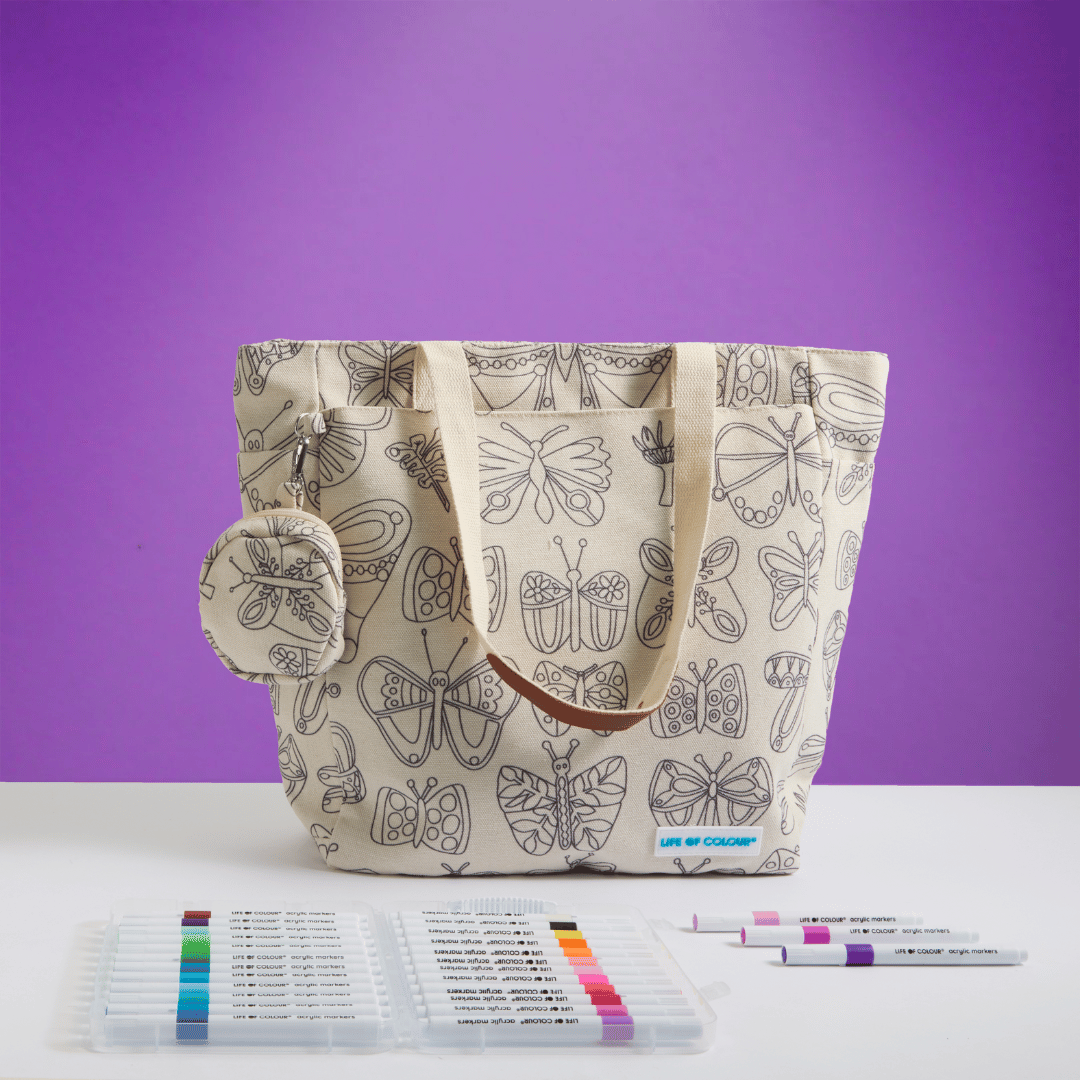 DIY Doodle Bag - Butterfly design