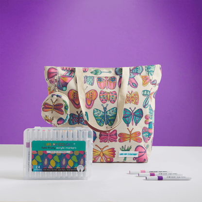 DIY Doodle Bag - Butterfly design