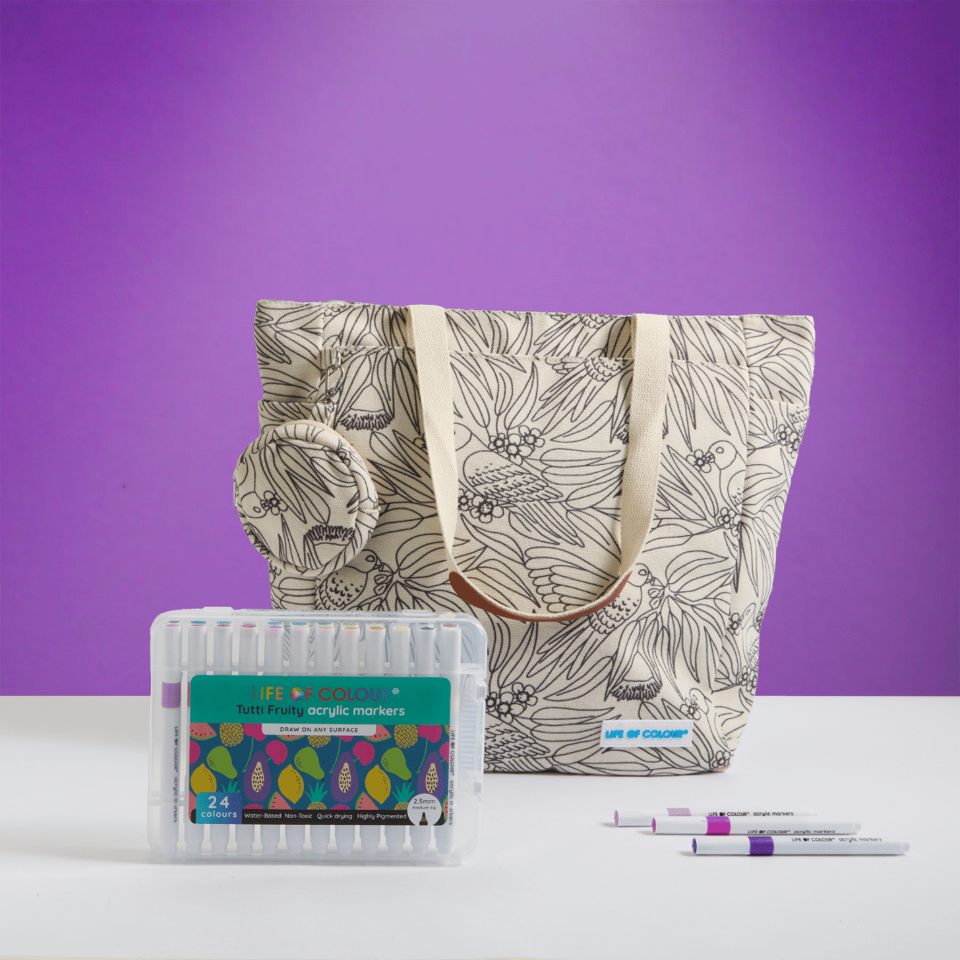 DIY Doodle Bag - Lorikeet design