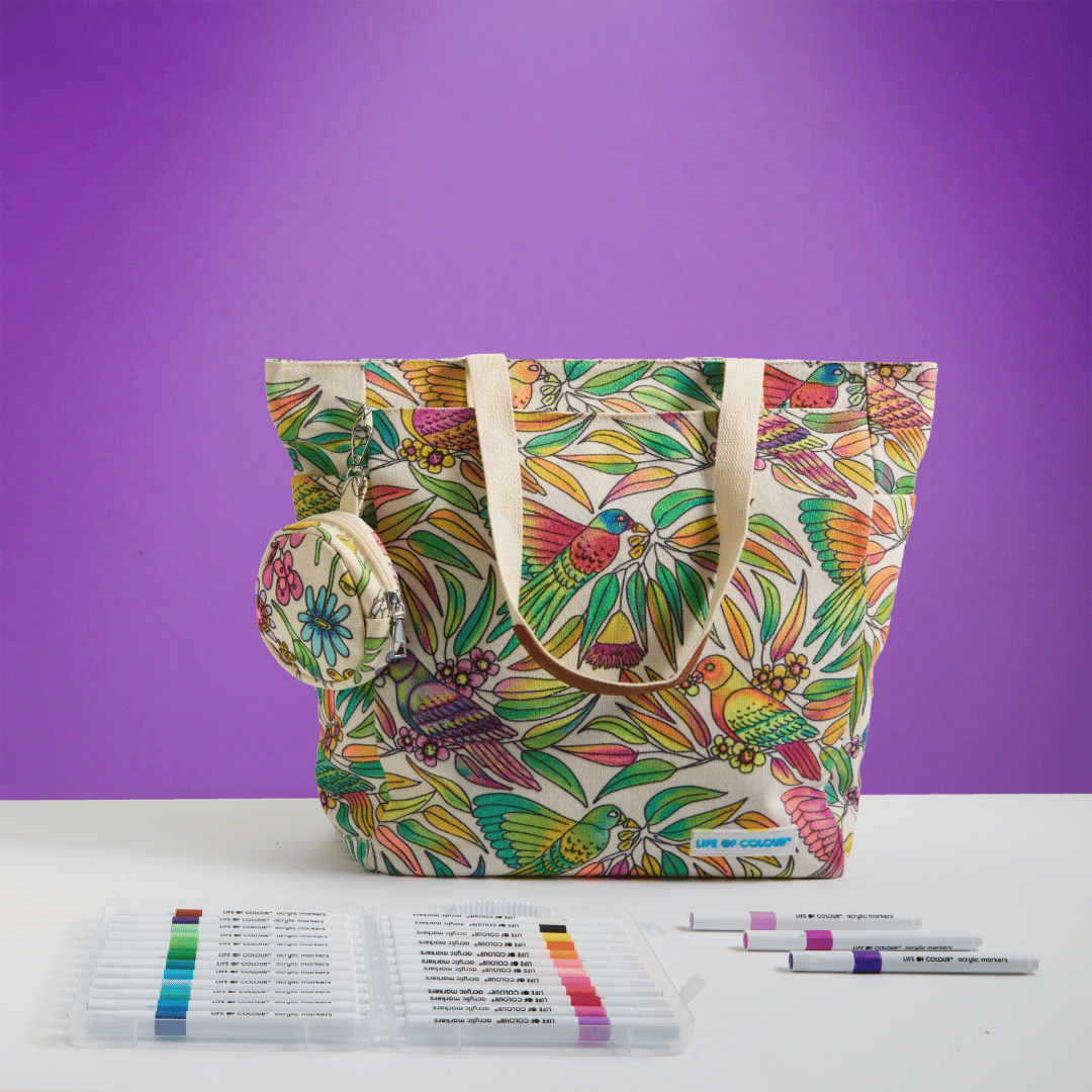 DIY Doodle Bag - Lorikeet design