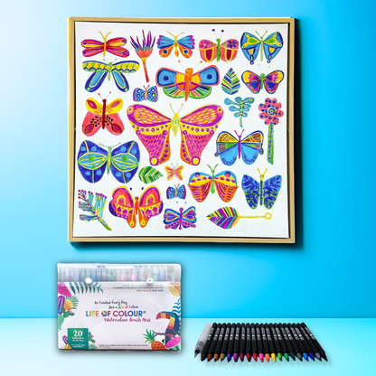 Canvas and Frame Painting Kit - Butterflies