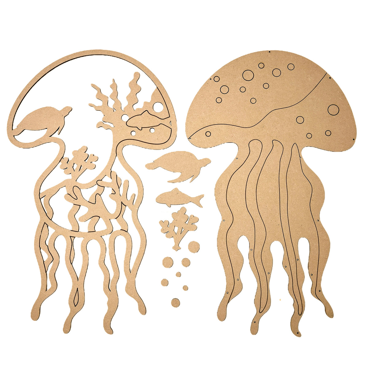 Life of Colour Ocean 3D Wall Art Bundle - Seahorse and Jellyfish