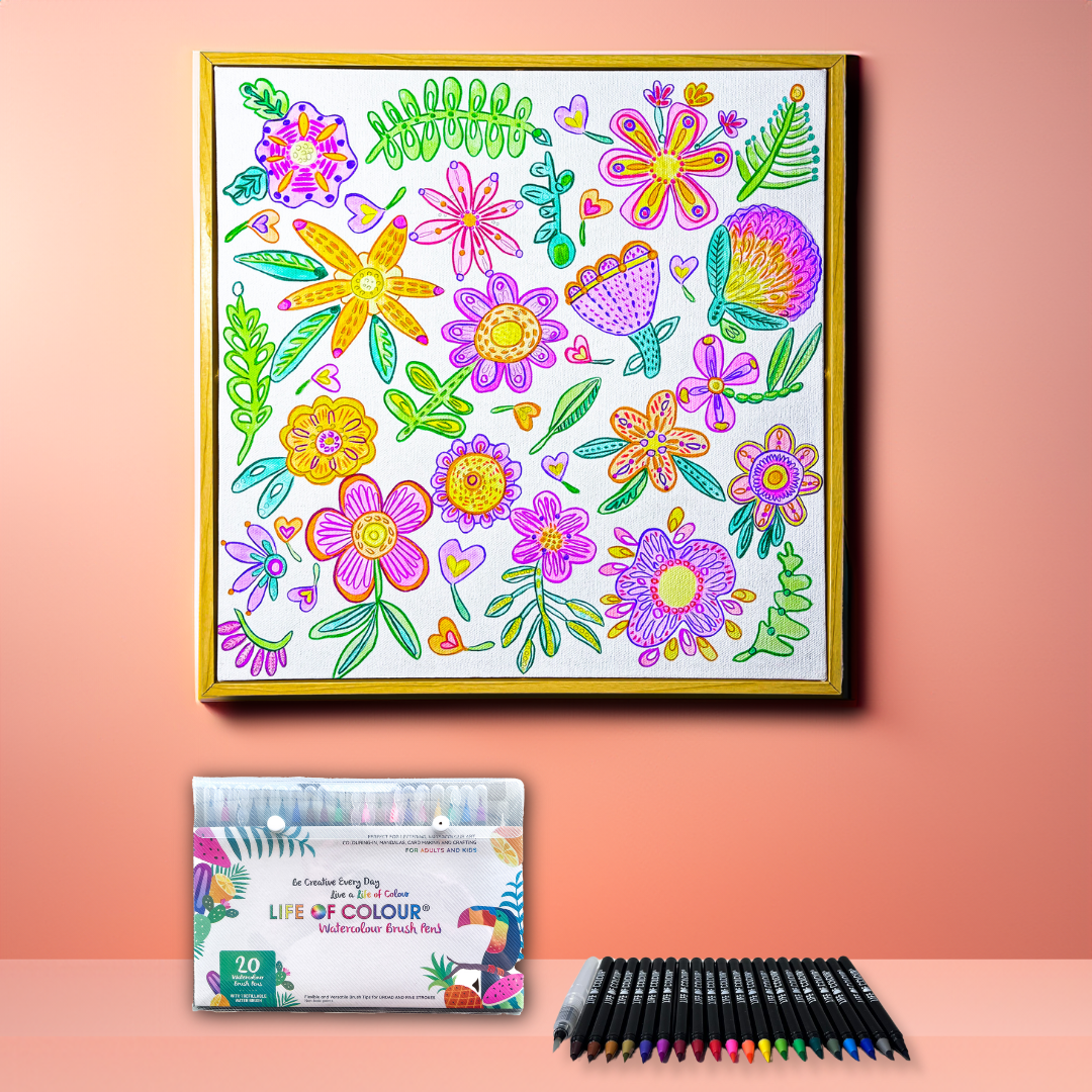 Canvas and Frame Painting Kit - Spring Flowers