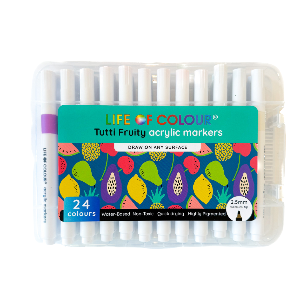 Acrylic Markers Tutti Fruity - set of 24