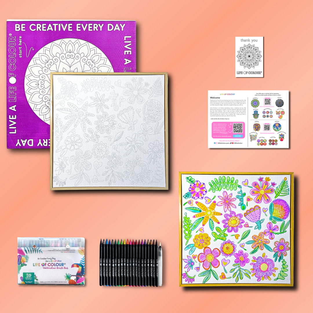 Canvas and Frame Painting Kit - Spring Flowers