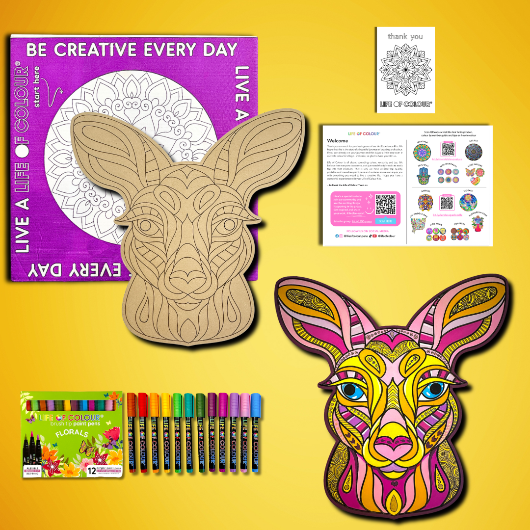 Life of Colour Kangaroo Painting Kit