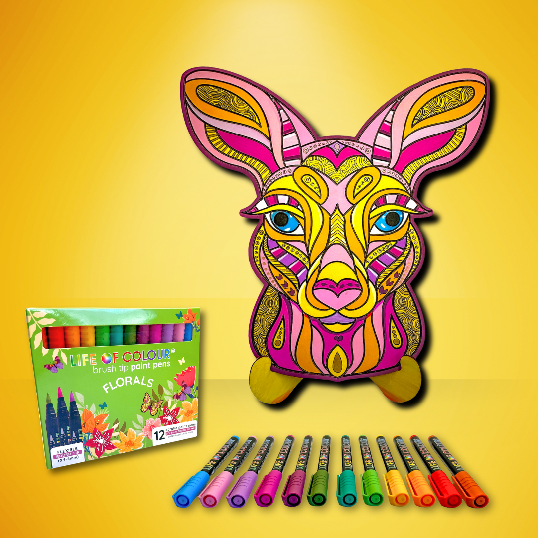 Life of Colour Kangaroo Painting Kit