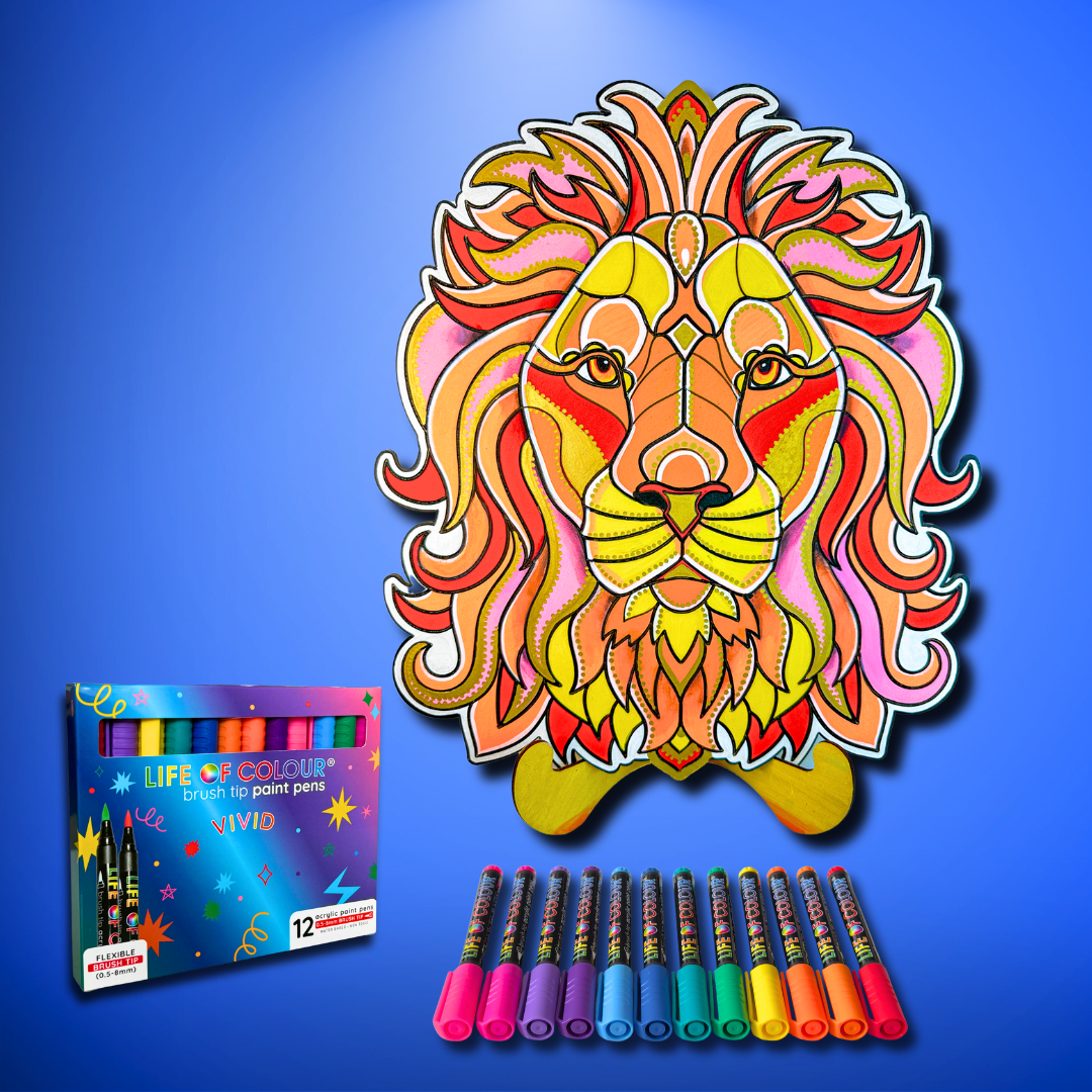 Life of Colour Lion Painting Kit