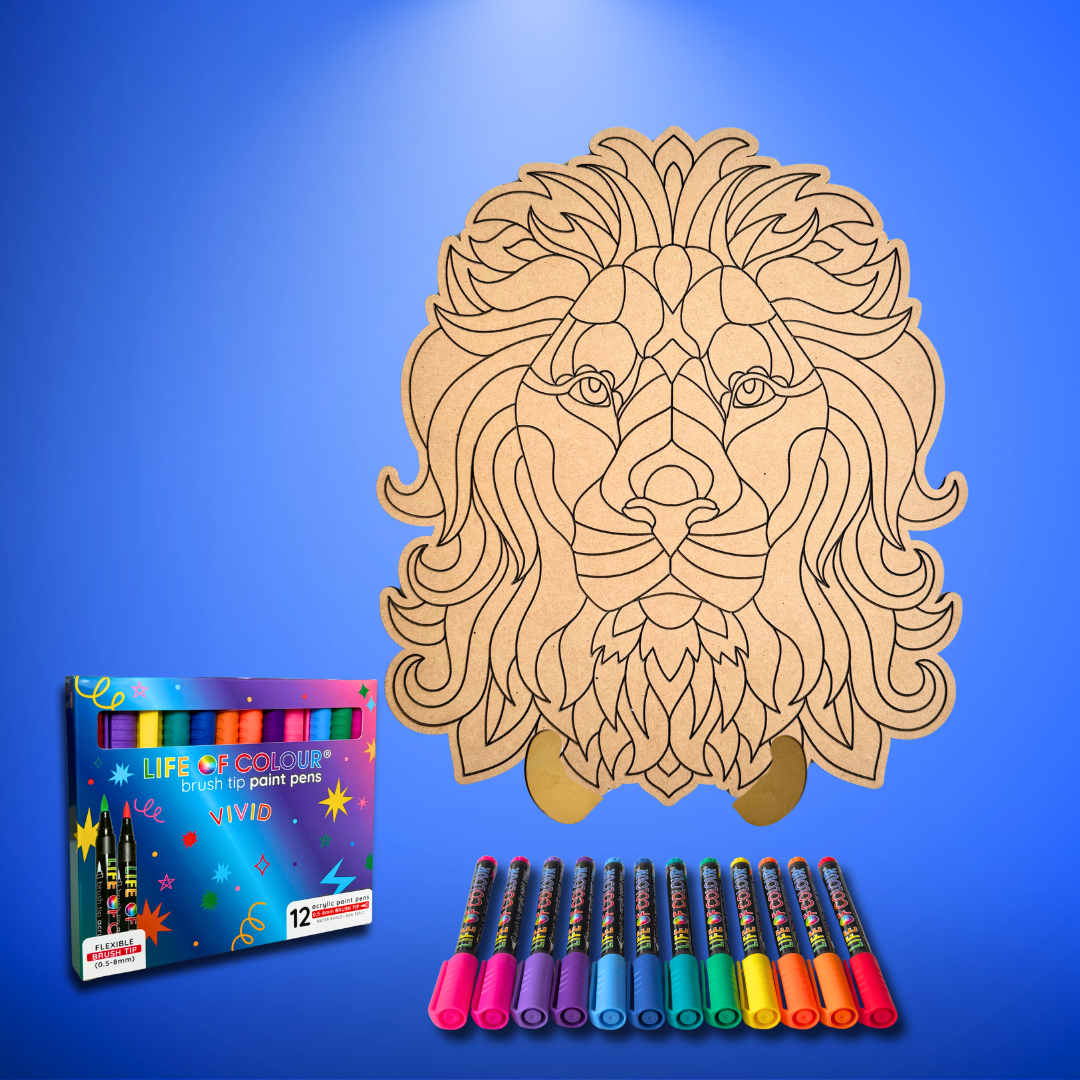 Life of Colour Lion Painting Kit