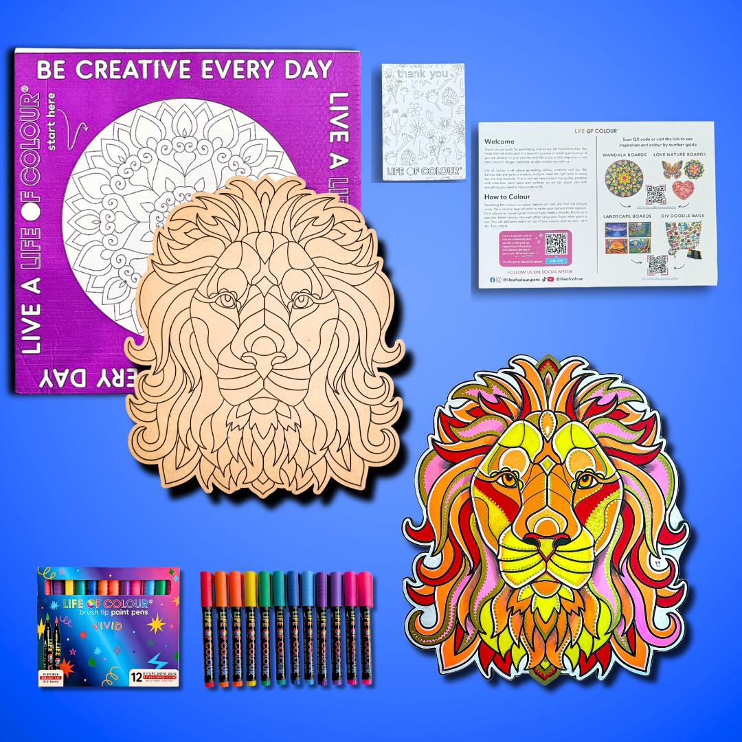 Life of Colour Lion Painting Kit