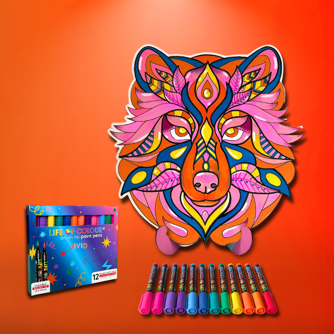 Life of Colour Wolf Painting Kit