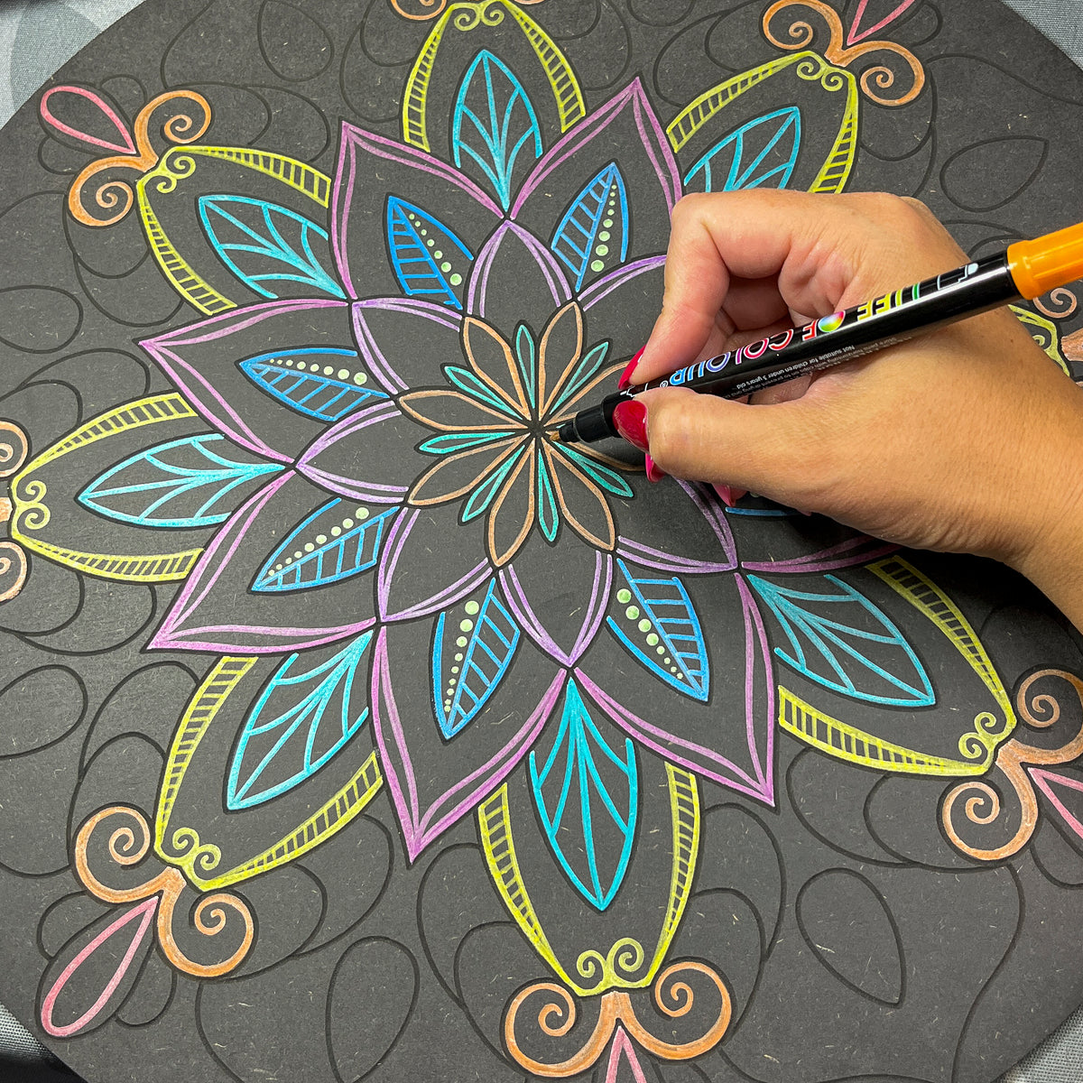 Life of Colour Mandala Galaxy Painting Kit - Sun