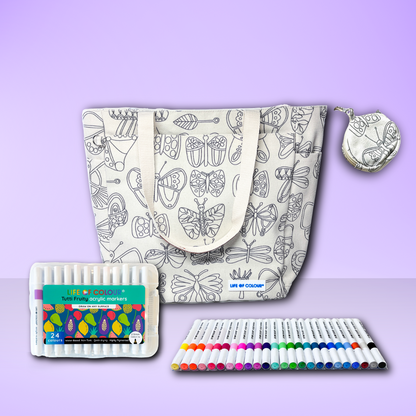 DIY Doodle Bag - Butterfly design