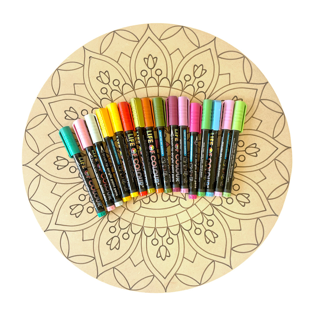 Life of Colour Mandala Painting Kit - Botanica (Florals)