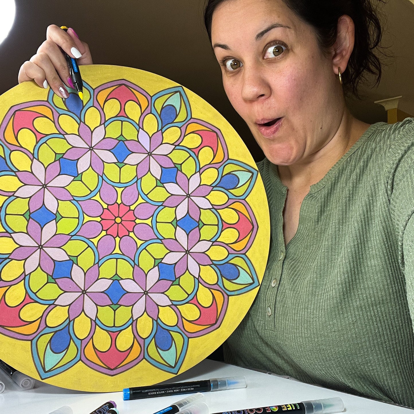 Life of Colour Mandala Painting Kit - The Kaleidoscope (Florals)