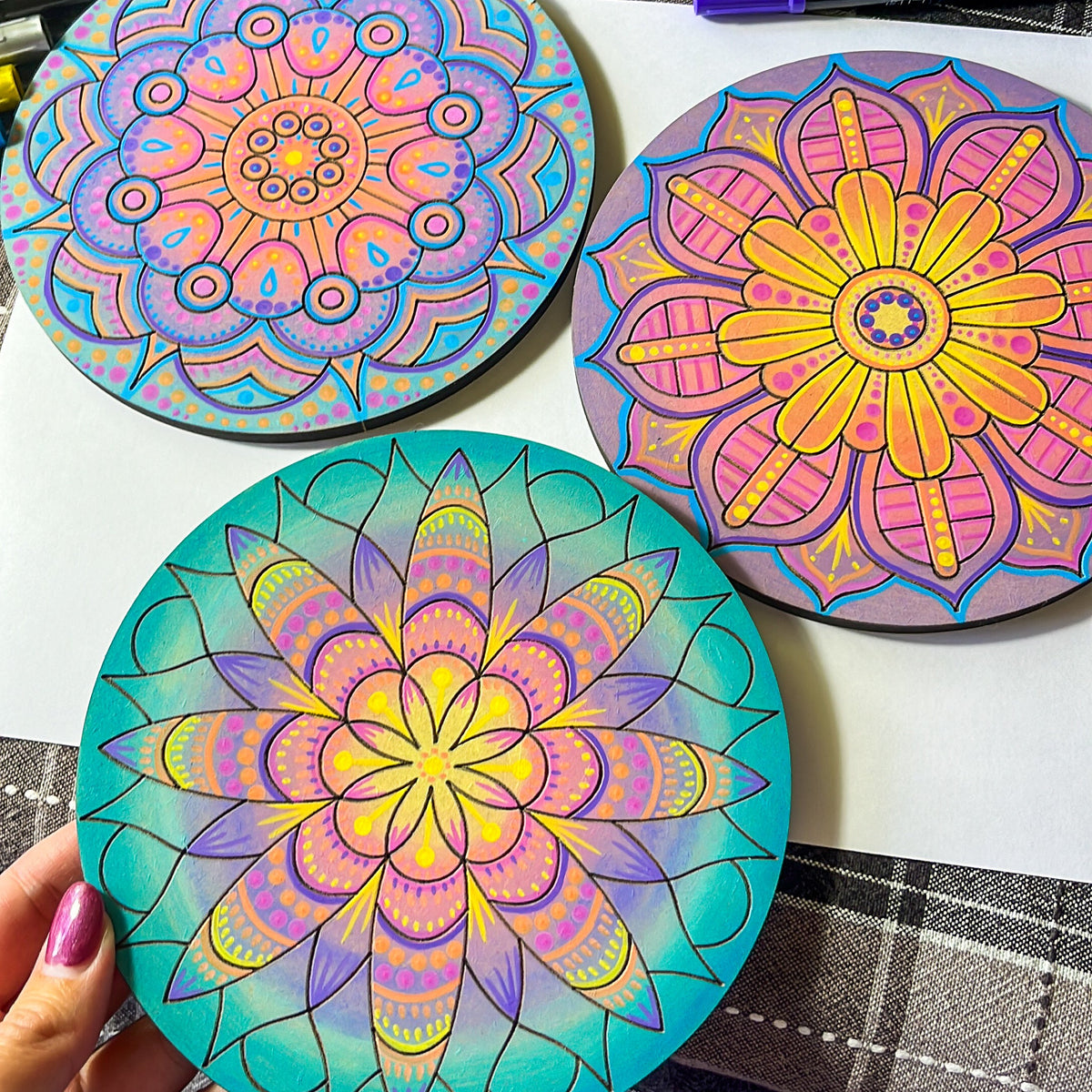 Life of Colour Mini Mandala Painting Kit Bundle of 3 (Group 1)