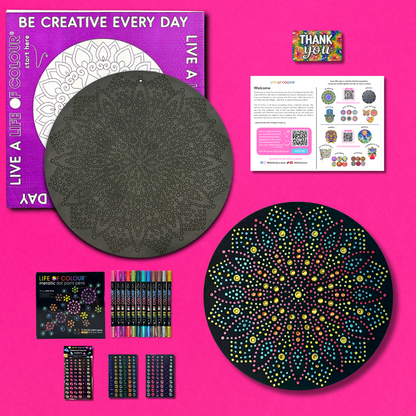 Life of Colour Dot Mandala Painting Kit - Draco (The Dragon)