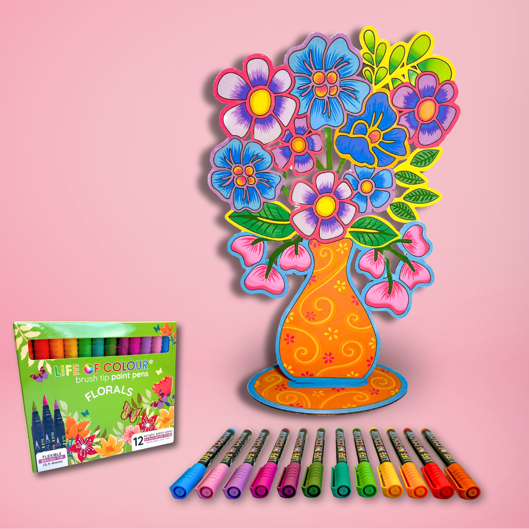 Flowers in Vase Painting Kit - Summer Meadow