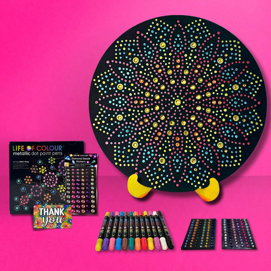 Life of Colour Dot Mandala Painting Kit - Draco (The Dragon)