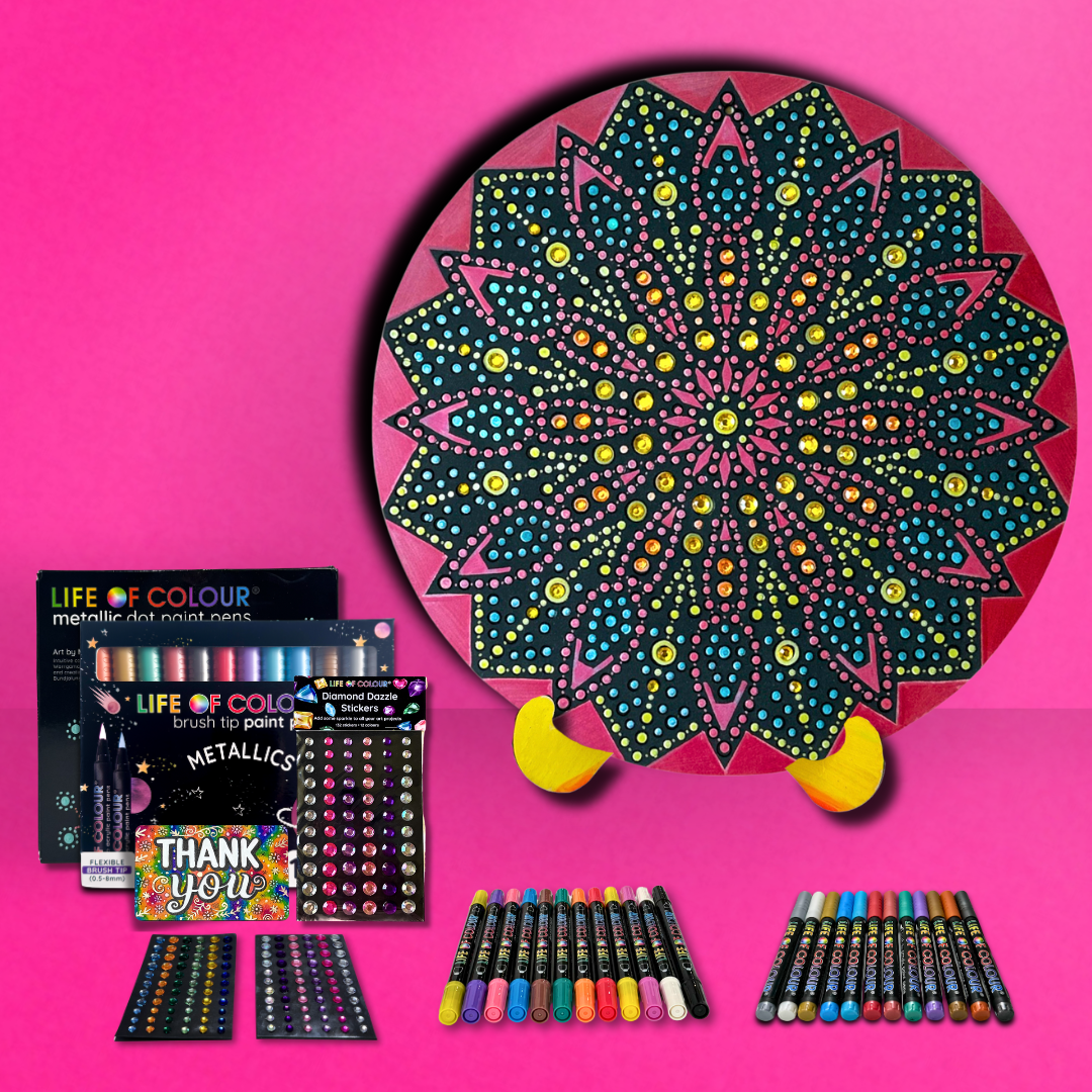 Life of Colour Dot Mandala Painting Kit - Draco (The Dragon)