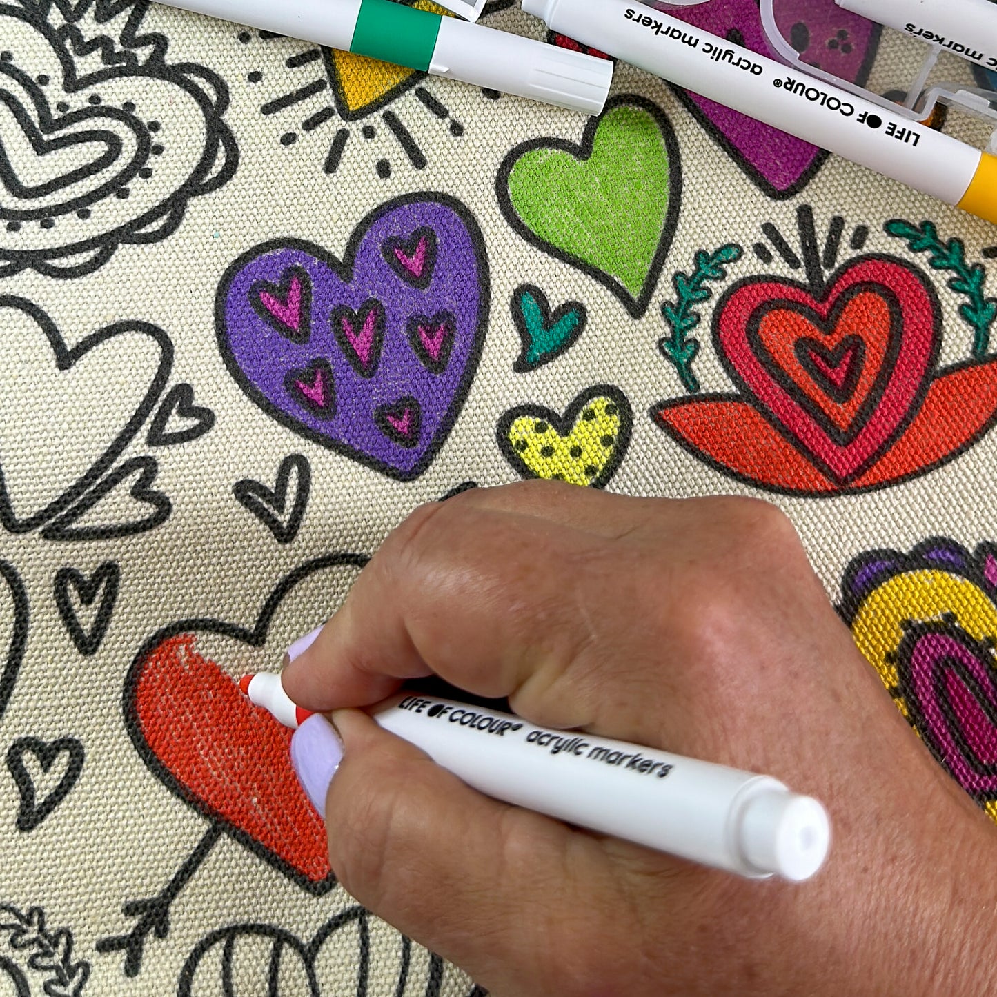 DIY Doodle Bag Bundle - 2 Luxury Tote Bags and Acrylic Markers