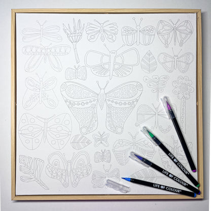 Canvas and Frame Painting Kit - Butterflies