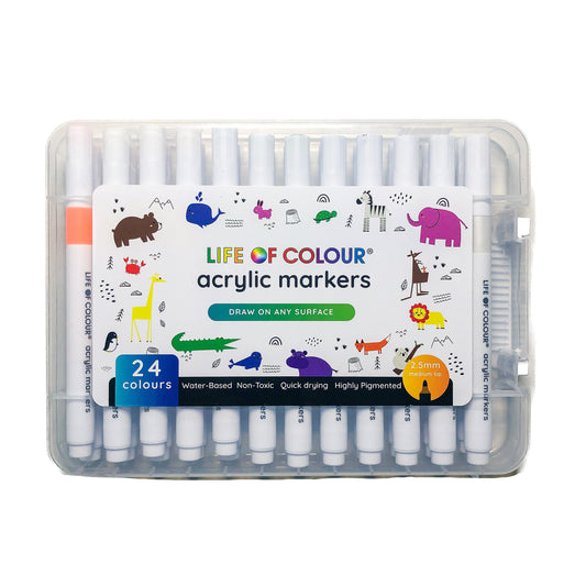 Acrylic Markers Classic Colours - set of 24