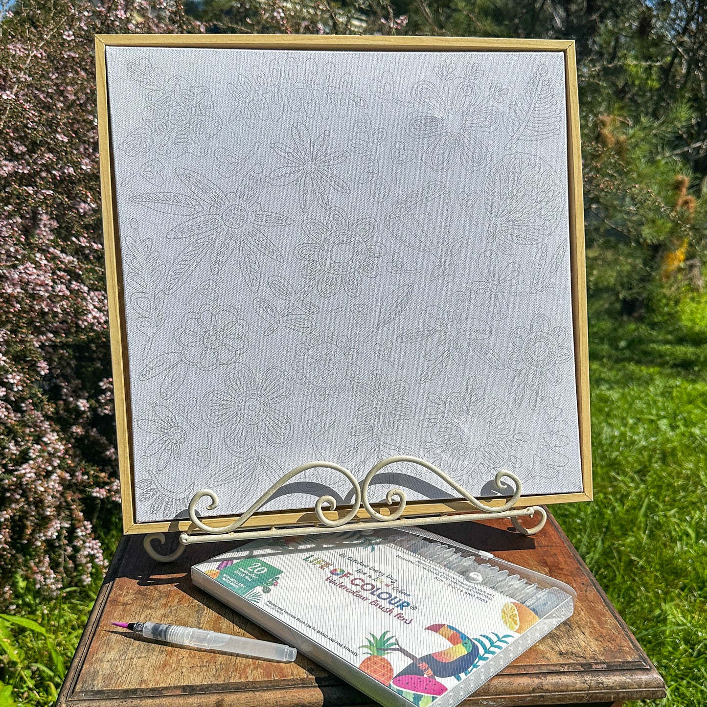 Canvas and Frame Painting Kit - Spring Flowers