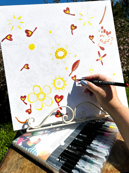 Canvas and Frame Painting Kit - Spring Flowers