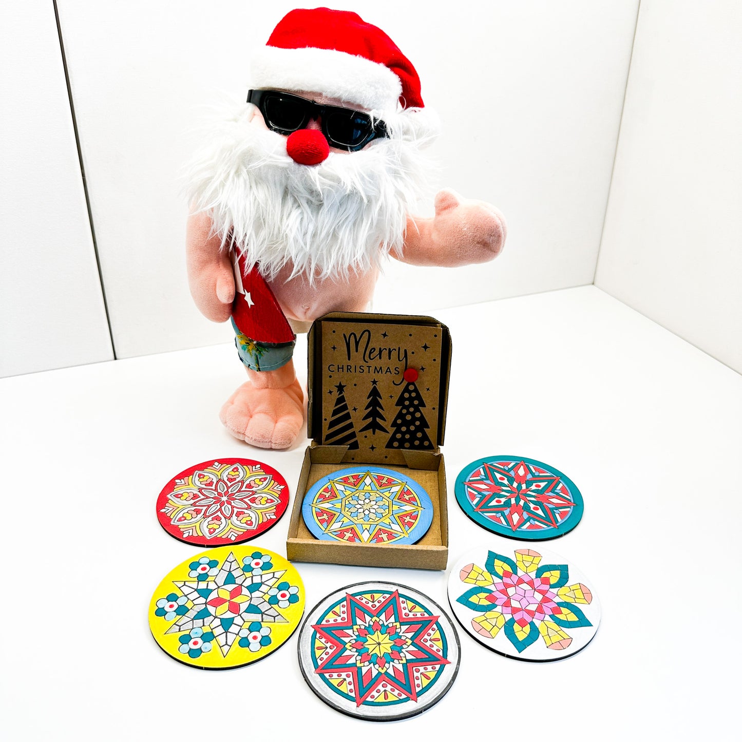 Life of Colour Christmas Coasters - Set of 6 (No Pens)