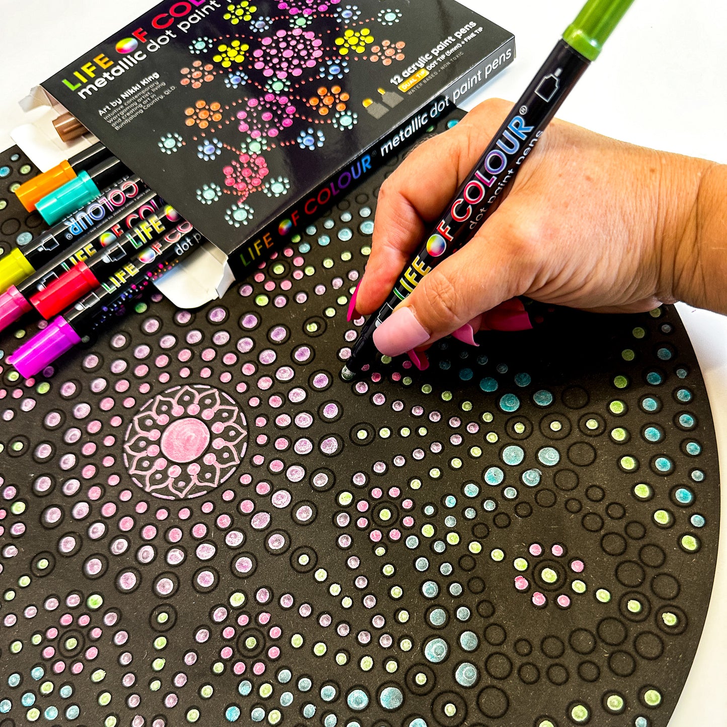 Life of Colour Dot Mandala Painting Kit - Bundle of 3