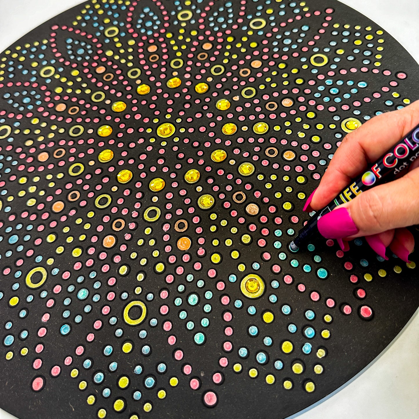 Life of Colour Dot Mandala Painting Kit - Draco (The Dragon)