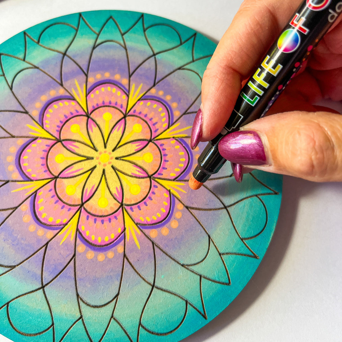 Life of Colour Mini Mandala Painting Kit Bundle of 3 (Group 1)