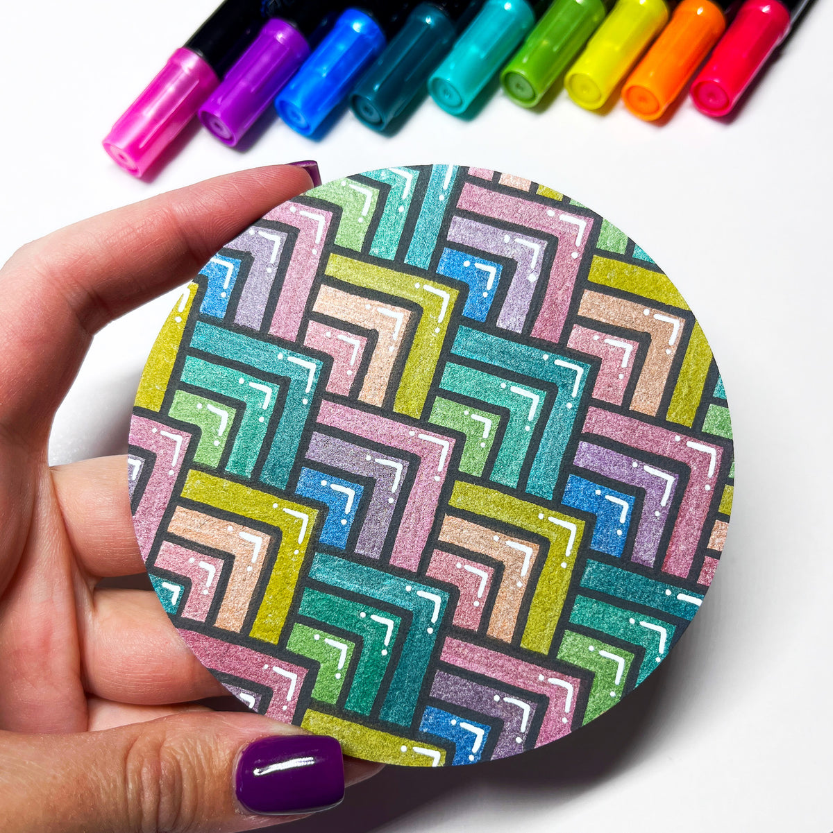 Life of Colour Zendoodle Coaster Kit - Set of 6