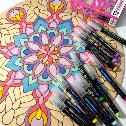 Life of Colour Mandala Painting Kit - The Dancer (Wildflowers)