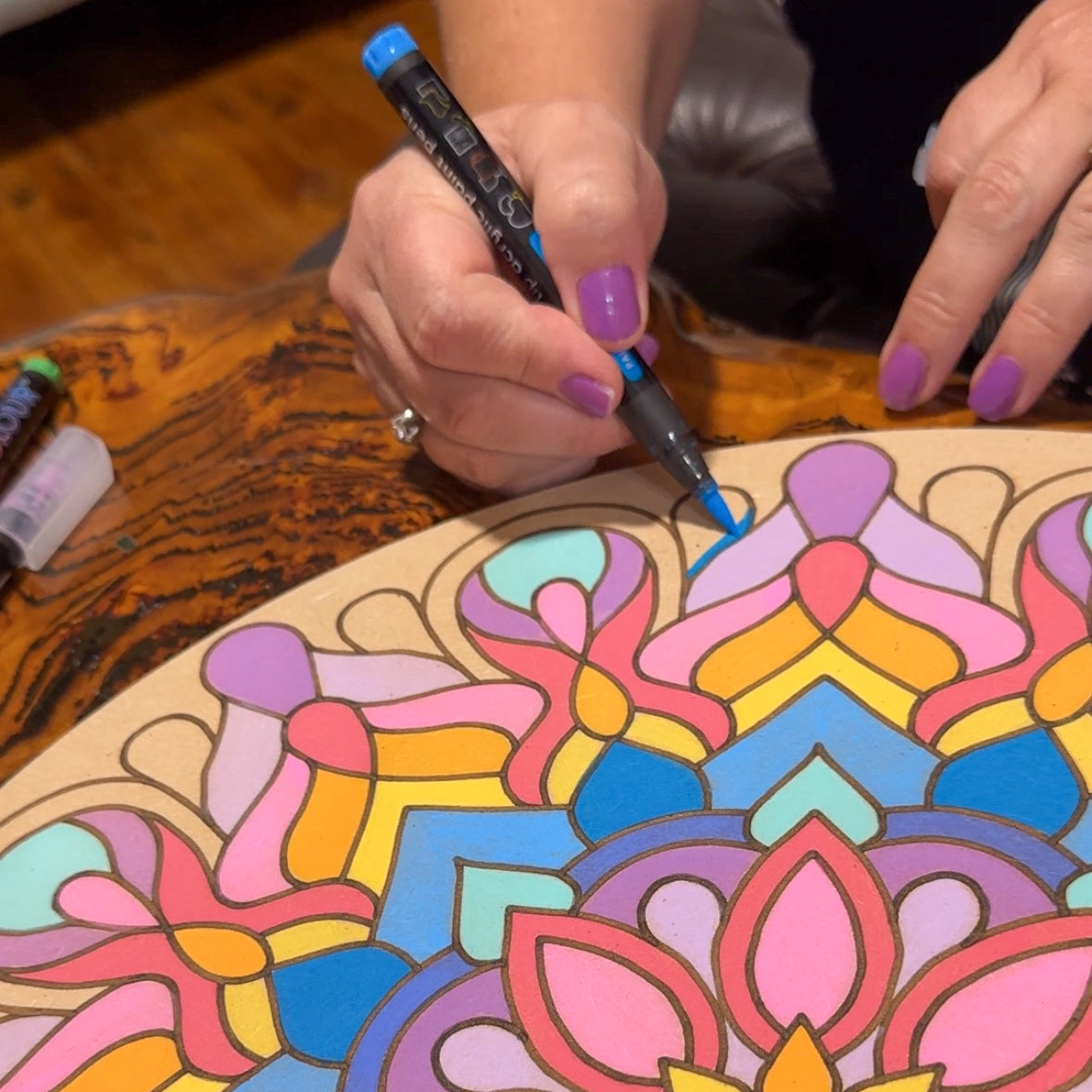 Life of Colour Mandala Painting Kit - The Dancer (Wildflowers)