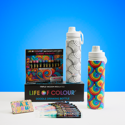 Doodle Drinking Bottle Painting Kit - Zendoodle Design